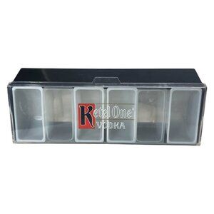 Ketel One Vodka Bar Condiment Caddy Garnish Station Fruit Tray 6 Compartments